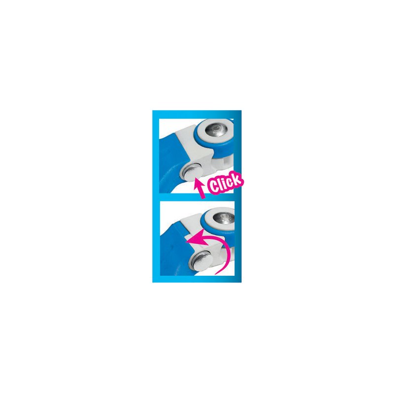 Peggy Perfect raamwisser Fleximax, blauw/wit, 350 mm, 180 graden draaibaar, verwisselbare rubberlip